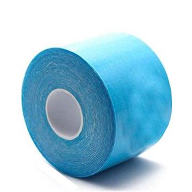Imagem de Rolo Fita Kinésio 5 x 500 Cm Tape Bandagem Elástica Funcional Adesiva Azul Musculação Esporte Hipoalergênica Melhora Circulação Evita Lesões Resistente A Água Muscle Fix Multilaser