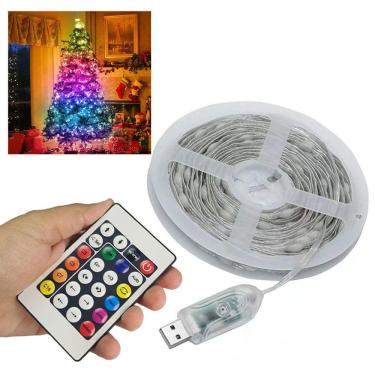 Imagem de Fita Led App Celular Aplicativo Controle 20 Metros Colorida Cores RGB Decoraçao Natal Enfeite Sanca Gesso Casa Iluminaçao Escada Estante