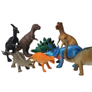 Imagem de Kit 8 Dinossauros De Borracha Miniatura Pode Usar Banho Top