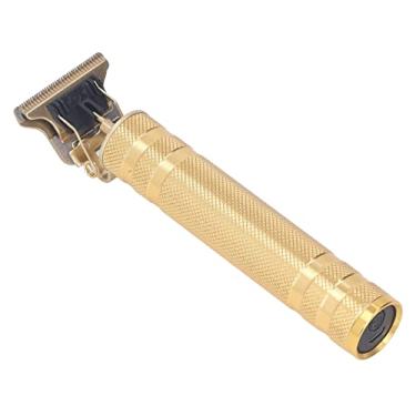 Imagem de Máquina de Cortar Cabelo, Cortador de Cabelo T-blade, Liga de Alumínio, Carregamento Usb Profissional, Fácil de Limpar, Compacto para Aliciamento Masculino (Padrão Metálico