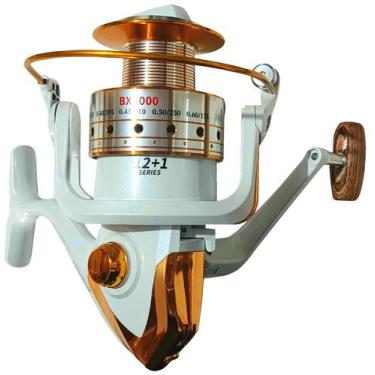 Imagem de Molinete De Pesca Reelsking Bx 8000 12+1 Rolamentos Na Cor Branco