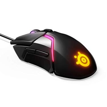 Imagem de SteelSeries Mouse para jogos Rival 600 – Sensor óptico duplo TrueMove3Plus 12.000 CPI – Distância de elevação de 0,5 – Sistema de peso – Iluminação RGB, preto