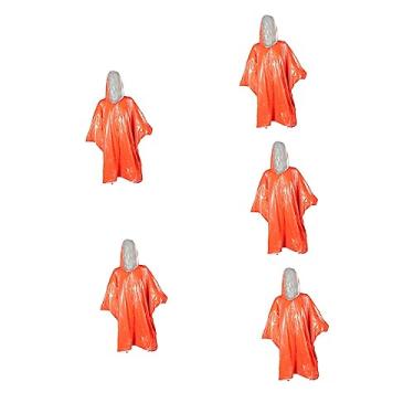Imagem de Yardwe 5 Unidades capa de chuva quente ao ar livre poncho suprimentos de emergência roupa de trabalho para homens casacos de chuva para mulheres capas de chuva poupança de vida cara