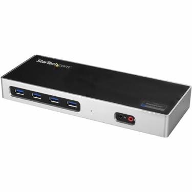 Imagem de StarTech. Estação de ancoragem dupla 4K - USB C e A (3.0) - DisplayPort de monitor duplo + base HDMI para laptops Mac e Windows (DK30A2DH)