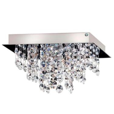 Imagem de Plafon Itália Quadrado Cromado 17CM Bronzearte