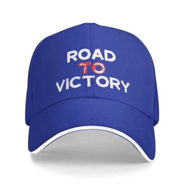Imagem de Boné de beisebol original 2024 Road in Victory Truckers ajustável para homens/mulheres boné de caminhoneiro azul, Azul, G