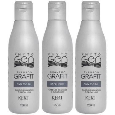 Imagem de Kert Kit C/3 Shampoo Phytogen Grafit Cinza Escuro 250ml