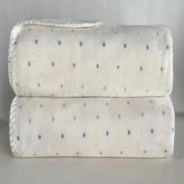Imagem de Manta Velvet Star Azul Bebê - Laço Bebê