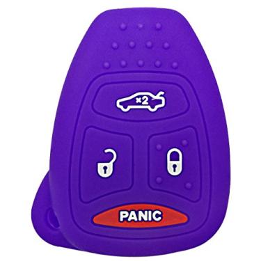 Imagem de Coolbestda Capa de chave sem chave com controle remoto para Chrysler 200 300 PT Cruiser Dodge Charger Magnum Durango Jeep Grand Cherokee Commander Liberty OHT692427AACoolbestda roxo OHT692427AA