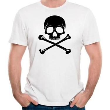 Imagem de Camiseta caveira skull camisa perigo radical swag skate-Unissex