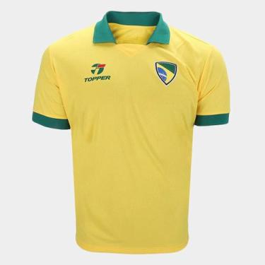 Imagem de Camiseta Topper Brasil Retrô Amarela