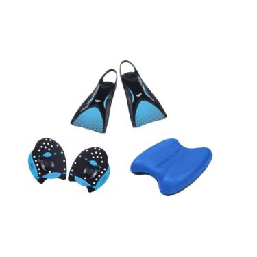 Imagem de Kit Natação Speedo Nadadeira Power Fin + Pullkick + Palmar Power Paddle (Nad P 34/36 Palmar P (baixa intensidade))