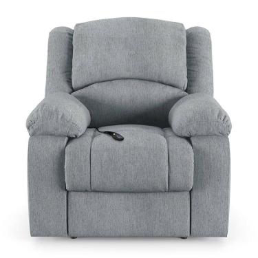 Imagem de Poltrona Do Papai Reclinável Sala De Cinema Barcelona Controle Elétrico Linho Cinza