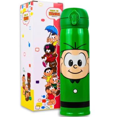 Imagem de Garrafa Térmica Squeeze 400ml Turma Da Mônica Cebolinha Cascão Magali Sansão Dalila Oficial (CEBOLINHA)