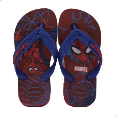 Imagem de Chinelo Infantil Havaianas Kids Top Marvel Azul e Vermelho