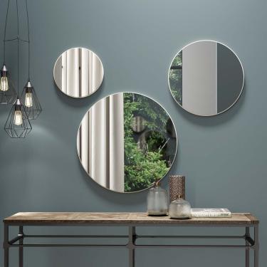 Imagem de Kit 3 Espelhos Decorativos Redondos Off White Dalla Costa