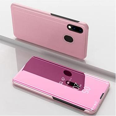 Imagem de Capa Smart Mirror Flip para Samsung Galaxy A51 A71 A50 A10 A40 S20 S10 S8 S9 Note10 9 8 Plus M31 M51 A30 A21 A81 Capa de telefone, ouro rosa, para Samsung M20