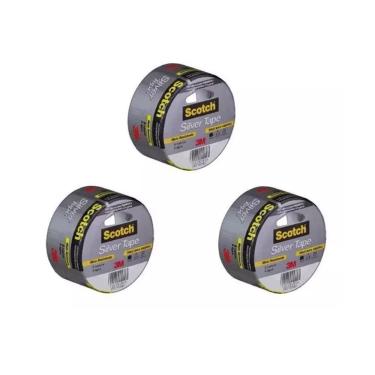 Imagem de Kit 3 Fita Silver Tape 3M SCOTCH 45MM X 5M