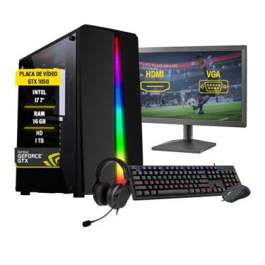 Imagem de Pc Gamer Completo i7 GTX 1050 16Gb HD 1Tb Fonte 500W - AMORIM SHOP