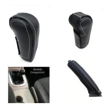 Imagem de Capa Couro Manopla Câmbio Manual e Alavanca Freio de Mão Mitsubishi L2