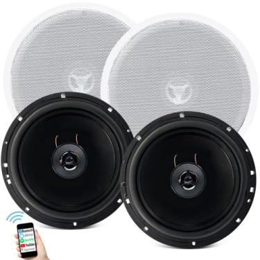 Imagem de Kit Som Bluetooth 1 Caixa Ativa De Embutir+ 1 Caixa Passiva - Le Son