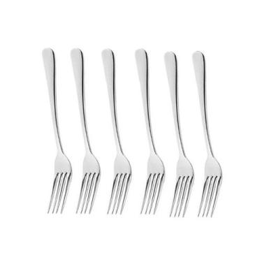 Imagem de Garfo de Mesa Inox Resistente Elegante Elite 6un - GOURMET MIX