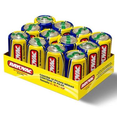 Imagem de Bandeja c/ 12un Pilha C Media de Zinco - Rayovac (Ref. 10105)