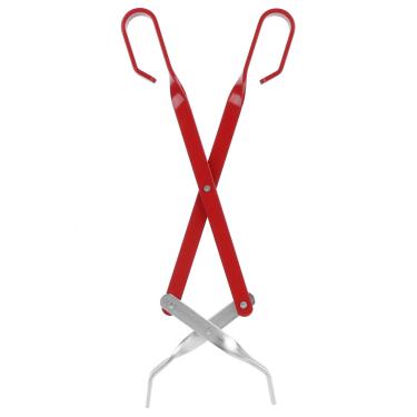 Imagem de Pin?as para grelhar,pin?a para churrasco de alum¨ªnio extra longa com al?a vermelha multifuncional anti-queimadura para cozimento clipe de alimentos para churrasco acess¨®rio para acampamento dom¨¦,