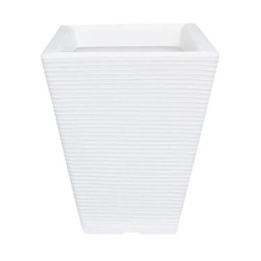 Imagem de Vaso De Planta Quadrado Decorativo Polietileno 45X35 Branco - Foster P