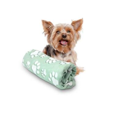 Imagem de Manta Microfibra Pet Cachorro Patinhas Várias Cores 70x100 - PRESENTE-