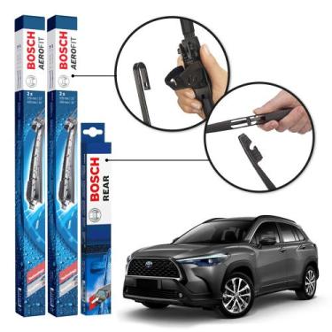 Imagem de Palheta Limpador Parabrisa Bosch Kit C/3  Dianteiro Traseira - no bran