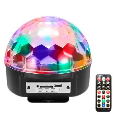 Imagem de Bola de Balada Festa Colorida Rotativa com Controle Usb - RELET