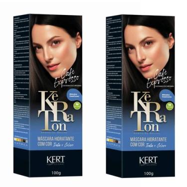 Imagem de Kit 2 Keraton Tonalizante Banho De Brilho Cafe Expresso Kert