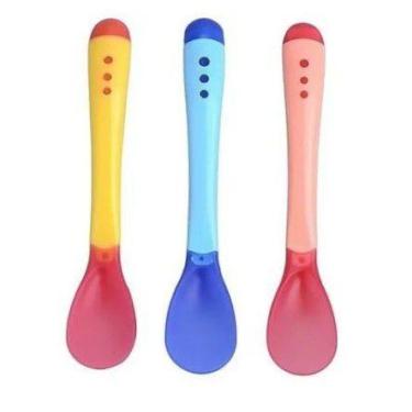 Imagem de Colher Infantil De Plástico 13,5cm - BJ6106 - ds, Rosa