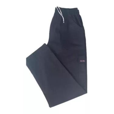 Imagem de Calça De Brim Elástico C/ Bolsos Laser Trabalho. - juc men , Preto, P