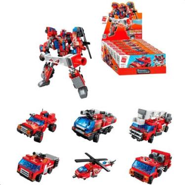 Imagem de Bloco de montar Set The Legend of Chariot Bombeiro 06 cx montam 1 Qman