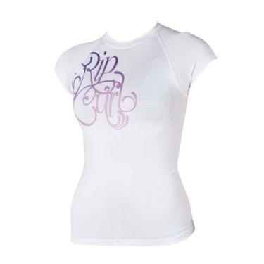 Imagem de Rip Curl Rash Guard feminino clássico Dramarama manga cavada (branco, 10)