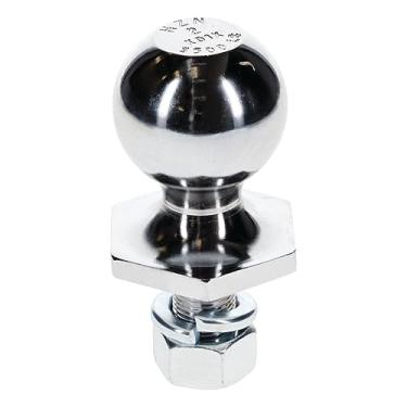 Imagem de Reese 7022111 Interlock® Bola de engate de reboque, 5 cm de diâmetro, capacidade de 1,6 kg, diâmetro da haste de 1,9 cm, comprimento da haste de 3,8 cm, cromado