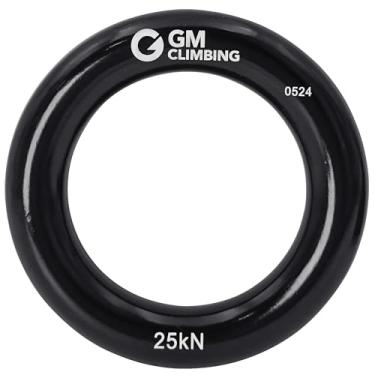 Imagem de GM CLIMBING Anel de rapel grande preto 25kN para escalada arborista resgate slackline rede 1 pacote