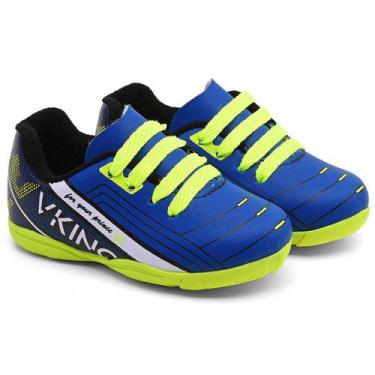 Imagem de Tênis Futsal Bebê Vking  Azul Verde Limão do 18 ao 25, 23, Azul verde 