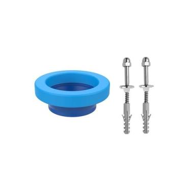 Imagem de Anel De Vedação Blukit para Vaso Sanitário + 2 Parafusos C/ Bucha 10