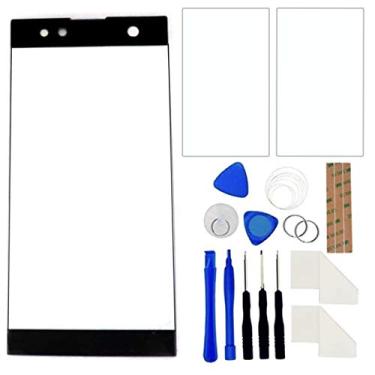 Imagem de FainWan Substituição de lente do painel externo de vidro frontal + kit de ferramentas de reparo OCA compatível com adesivo preto Sony Xperia XA2 Ultra H4213 H4233 H3213 H3223 15.2 cm