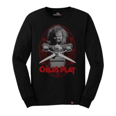 Imagem de Camiseta Manga Longa Chucky Boneco Assassino Filme Terror - KING OF GE