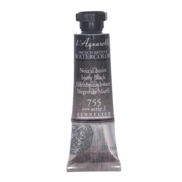 Imagem de Tinta Aquarela Sennelier Extra Fine 10ml S1 755 Ivory Black