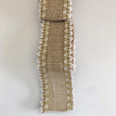 Imagem de FITA DE JUTA COM GALÃO OURO 2m x 5cm - Fascinação