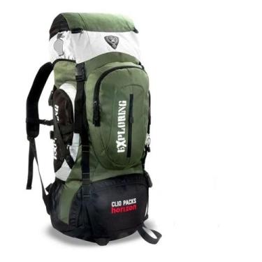 Imagem de Mochila Camping Trilha Reforçada 75l Clio Masculino Feminino, Verde