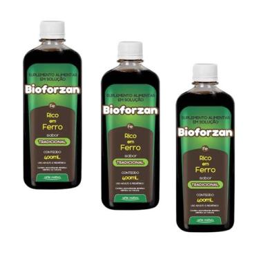 Imagem de Kit 3 Suplemento Rico Em Ferro Bioforzan 400ml - Arte Nativa