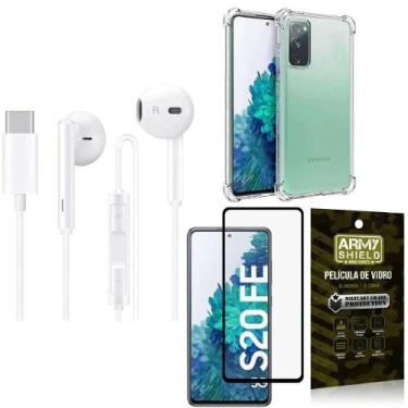 Imagem de Capinha Samsung S20 Fe + Fone De Ouvido Tipo C + Película 3D - Armyshi