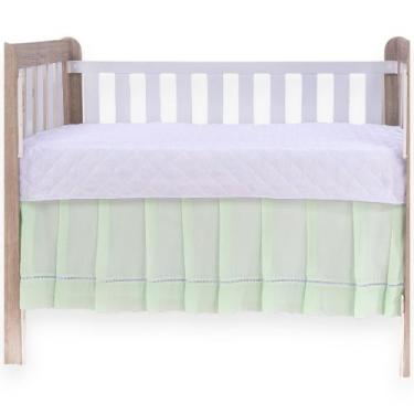 Imagem de Saia de Berço Ponto Palito Americano e Nacional - AVM Enxovais, Verde