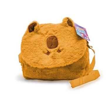 Imagem de Bolsa lateral escolar - pelucia capivara - capybara - polibrinq